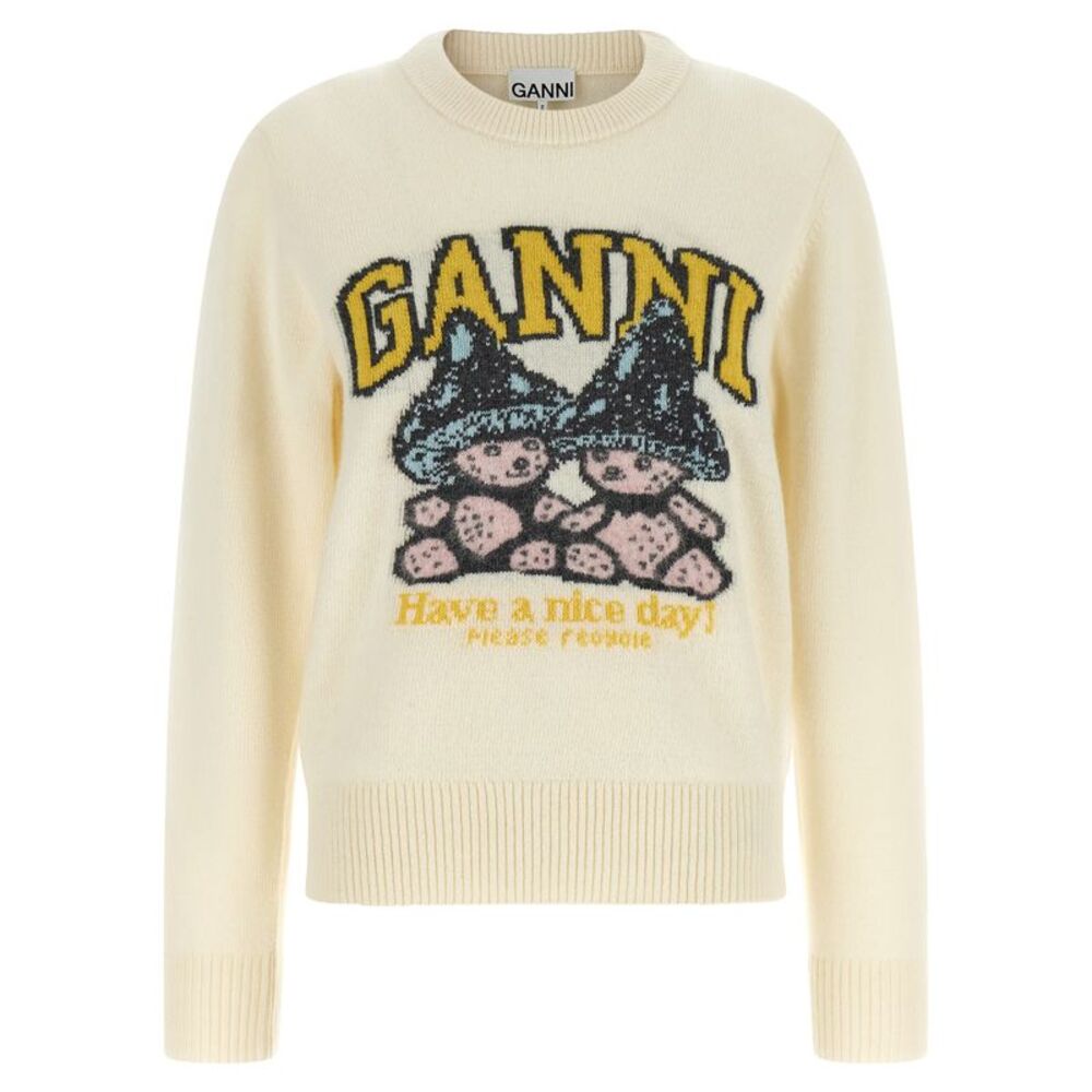 Ganni Women Sweater With Intarsia
